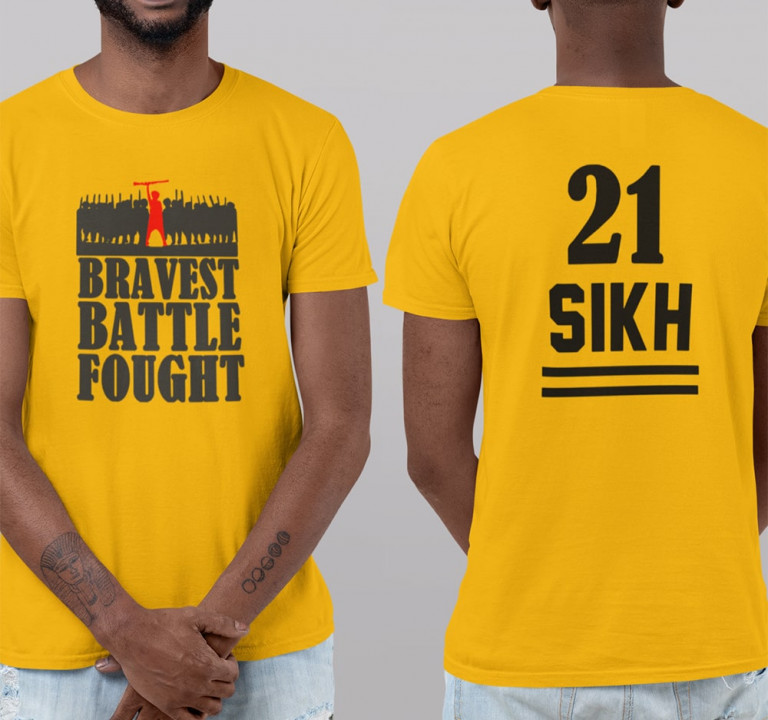 21 Sikh T Shirt - Buy Punjabi Sikhism Slogan Printed T Shirts For Men ...