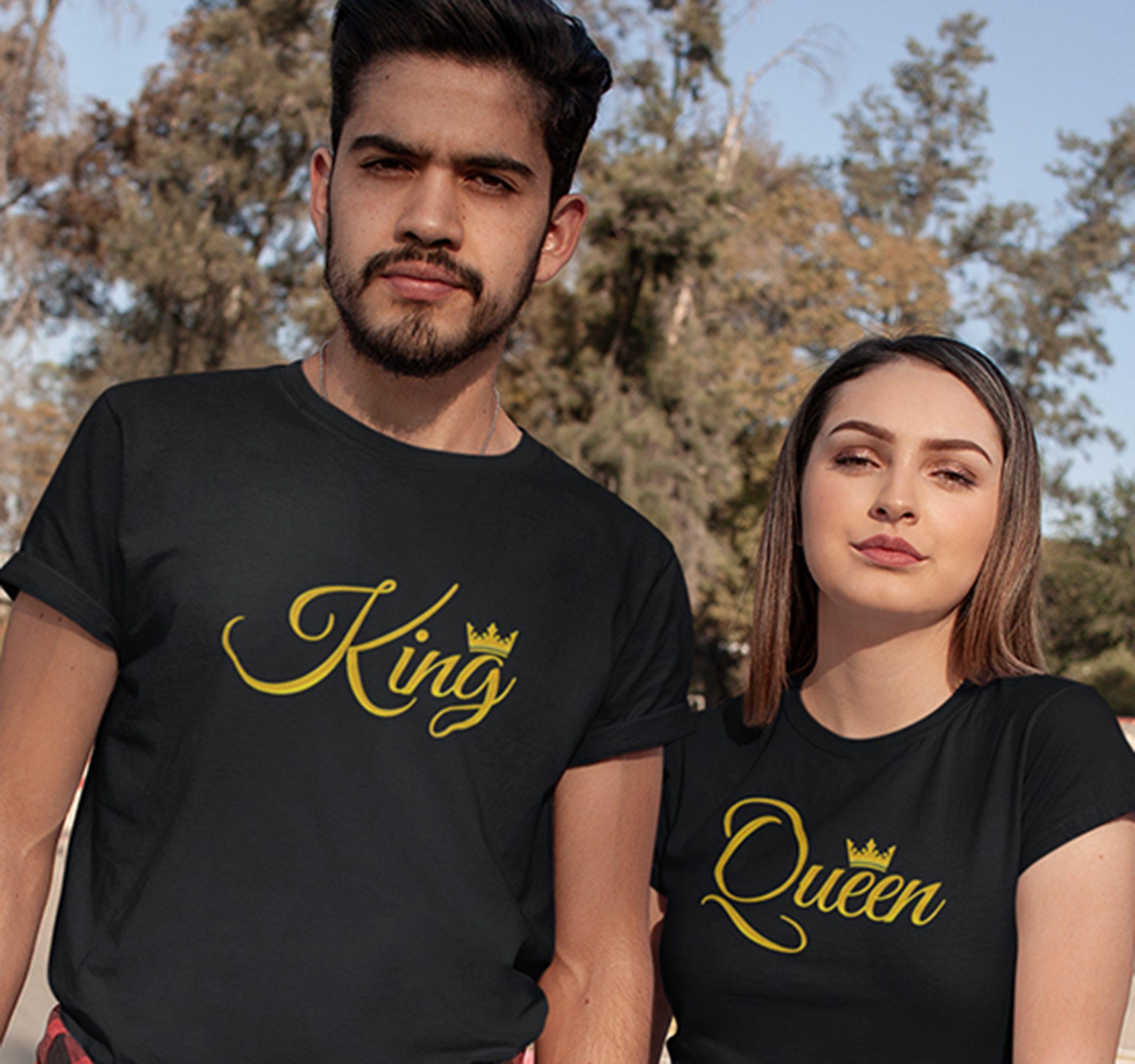 King And Queen T Shirt Buy Custom Printed Couple Tees Online For Lovers