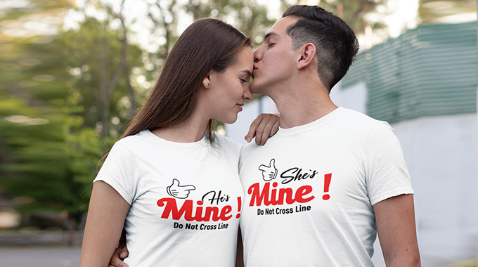 She - He is mine - Couple T Shirt
