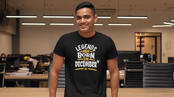 Legends Are Born In December - T Shirt