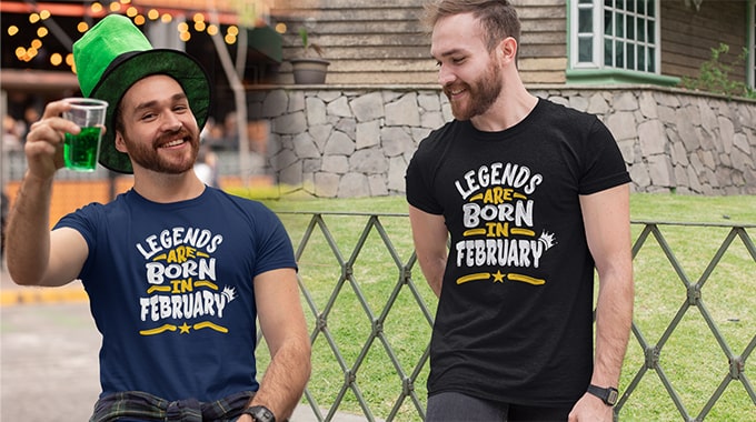 Legends Are Born In February - T Shirt