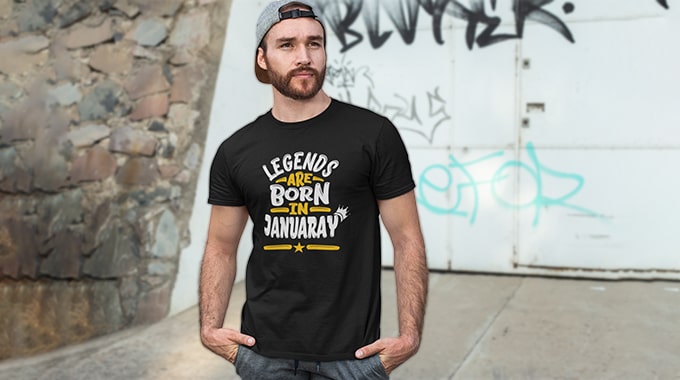 Legends Are Born In January - T Shirt 