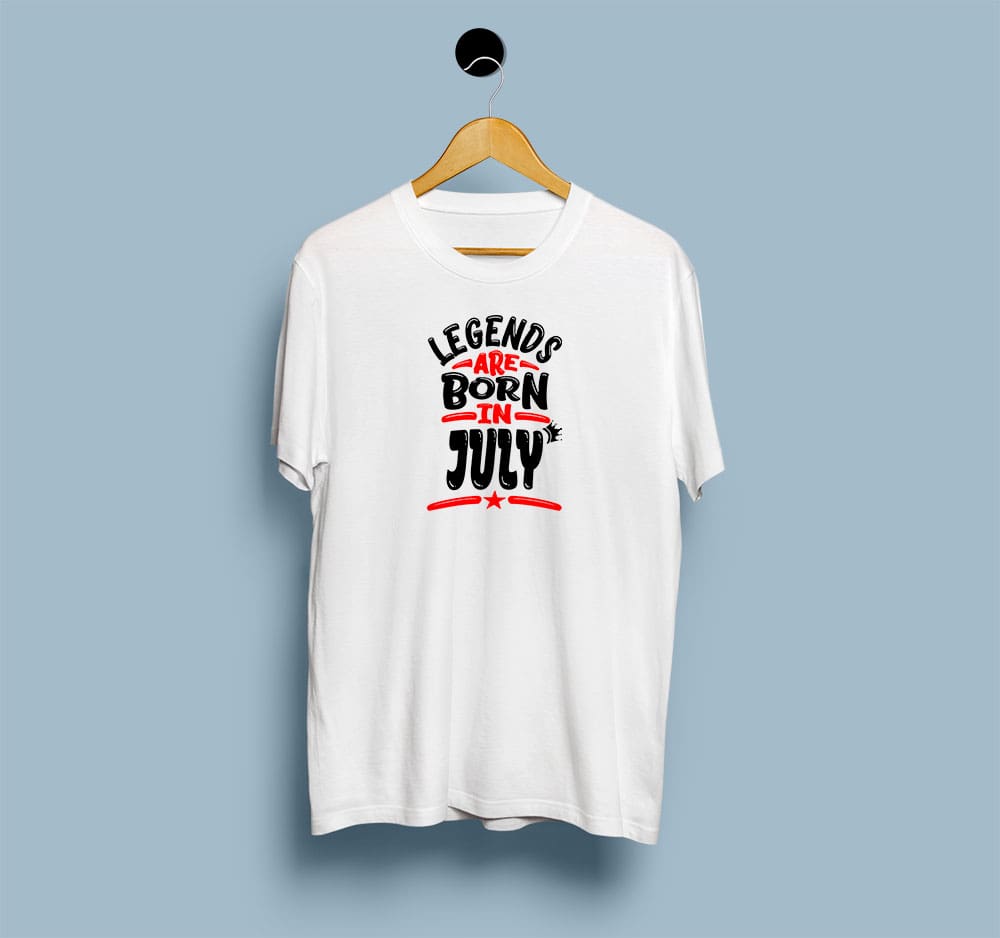 Legends Are Born In July - Buy Custom Printed T-shirt Online For Men & Women