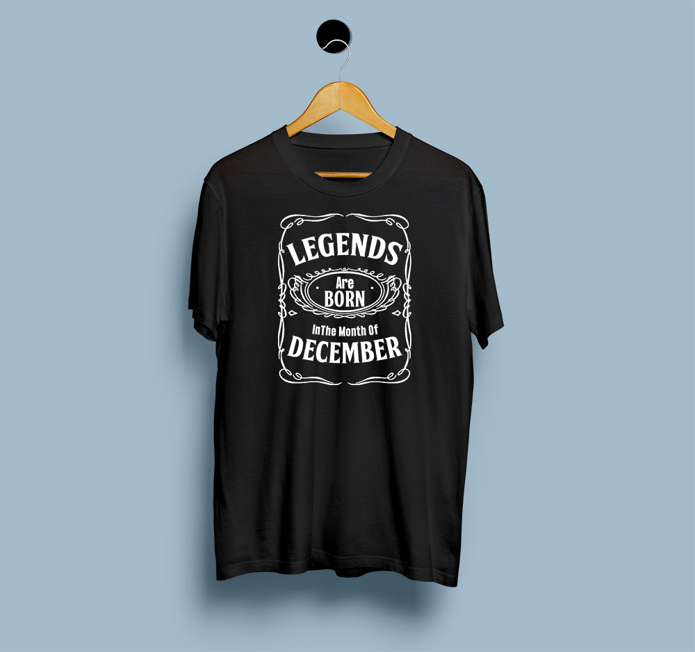 Unconscious move on sharp Legends Are Born In December T Shirt - Buy Custom Printed T Shirts For Men