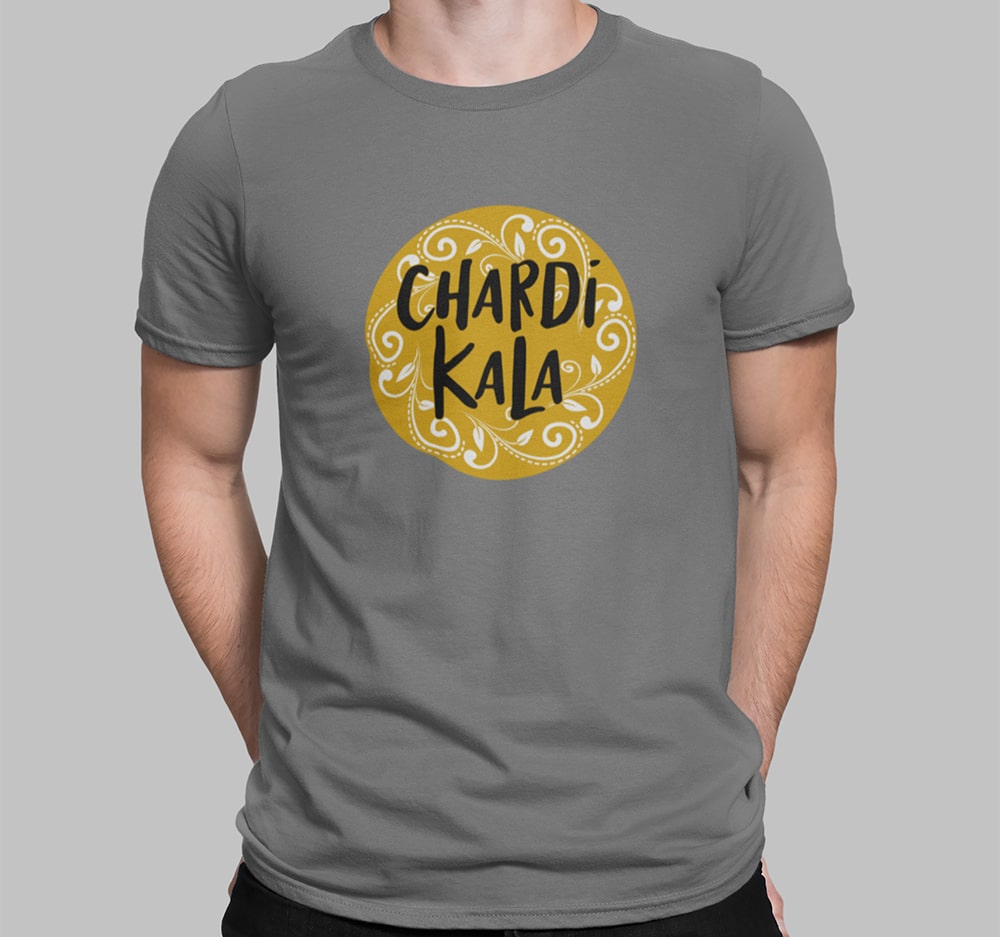 Buy Chardikala Punjabi T shirts - Punjabi Slogan Half Sleeves Tees For Men