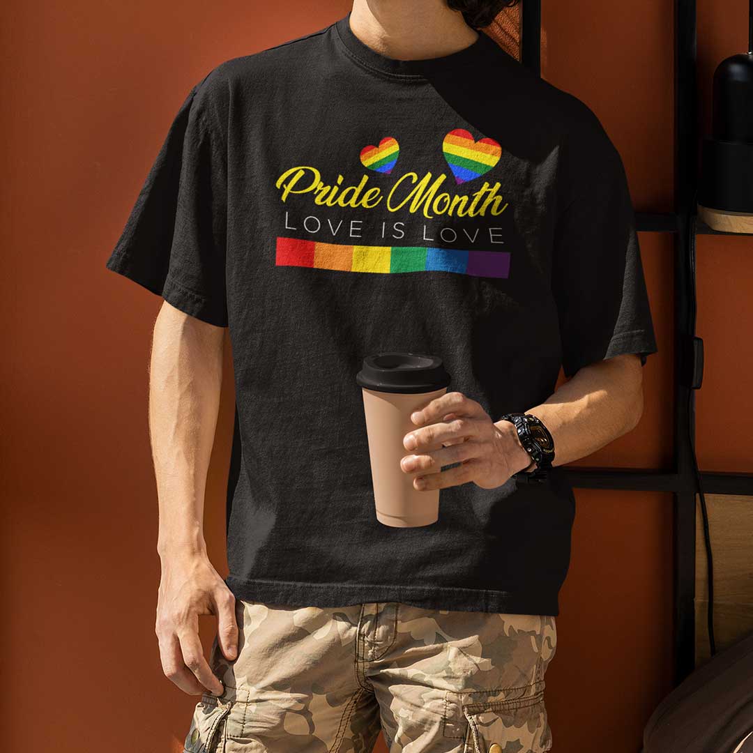 Love is Love Pride Month Oversized T shirt - Buy Love is Love Pride ...